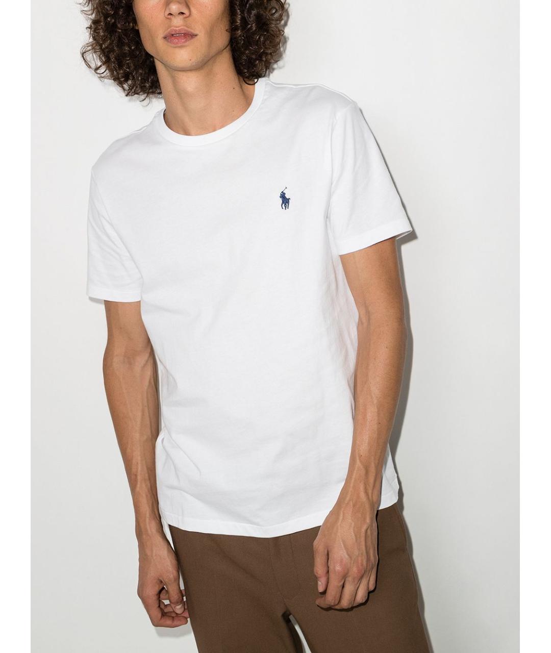 POLO RALPH LAUREN Белая хлопковая футболка, фото 2