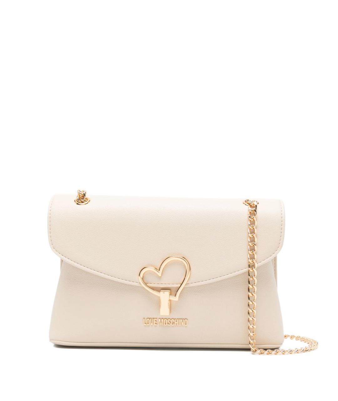 LOVE MOSCHINO Бежевая сумка через плечо из искусственной кожи, фото 1