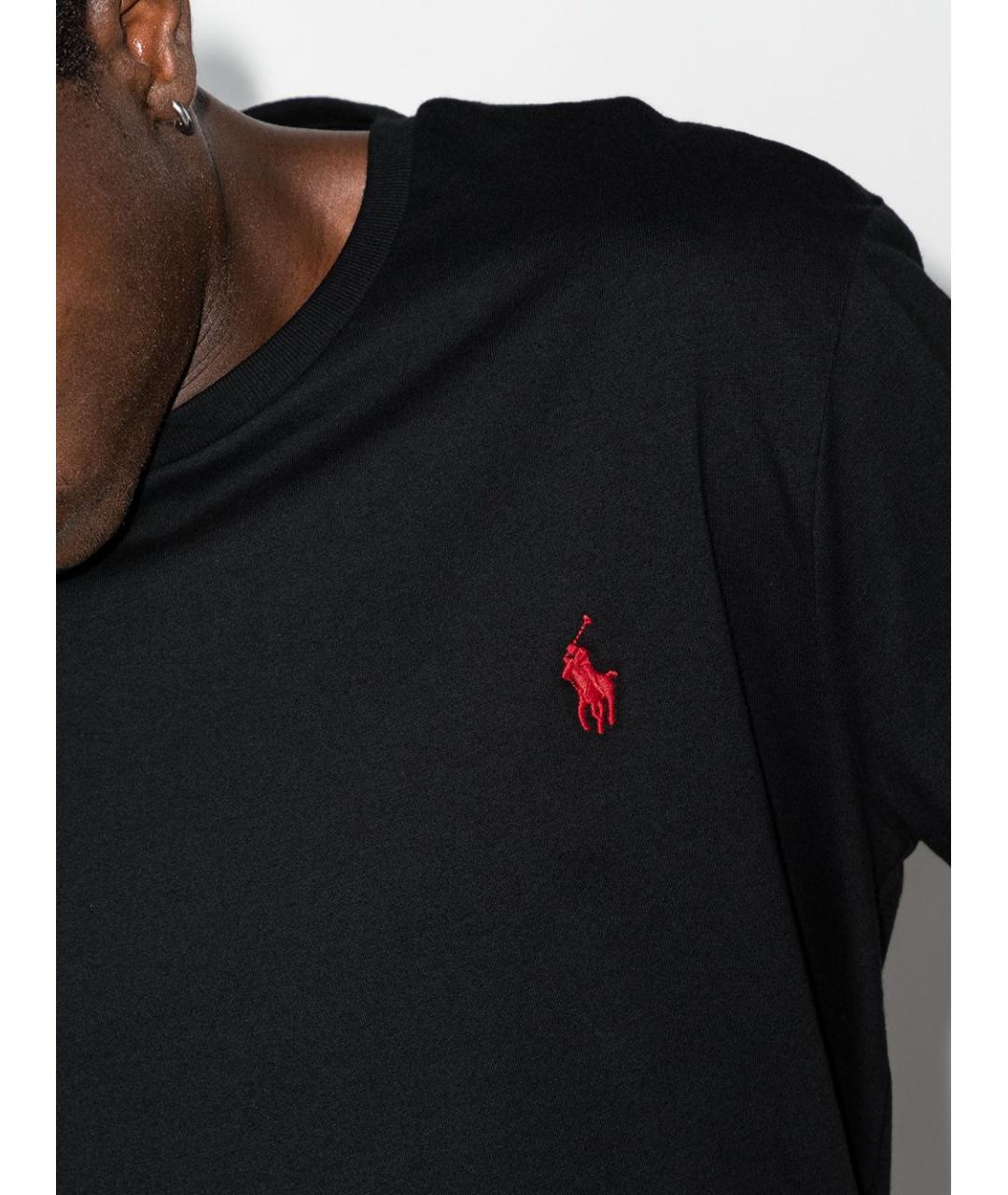 POLO RALPH LAUREN Черная хлопковая футболка, фото 3