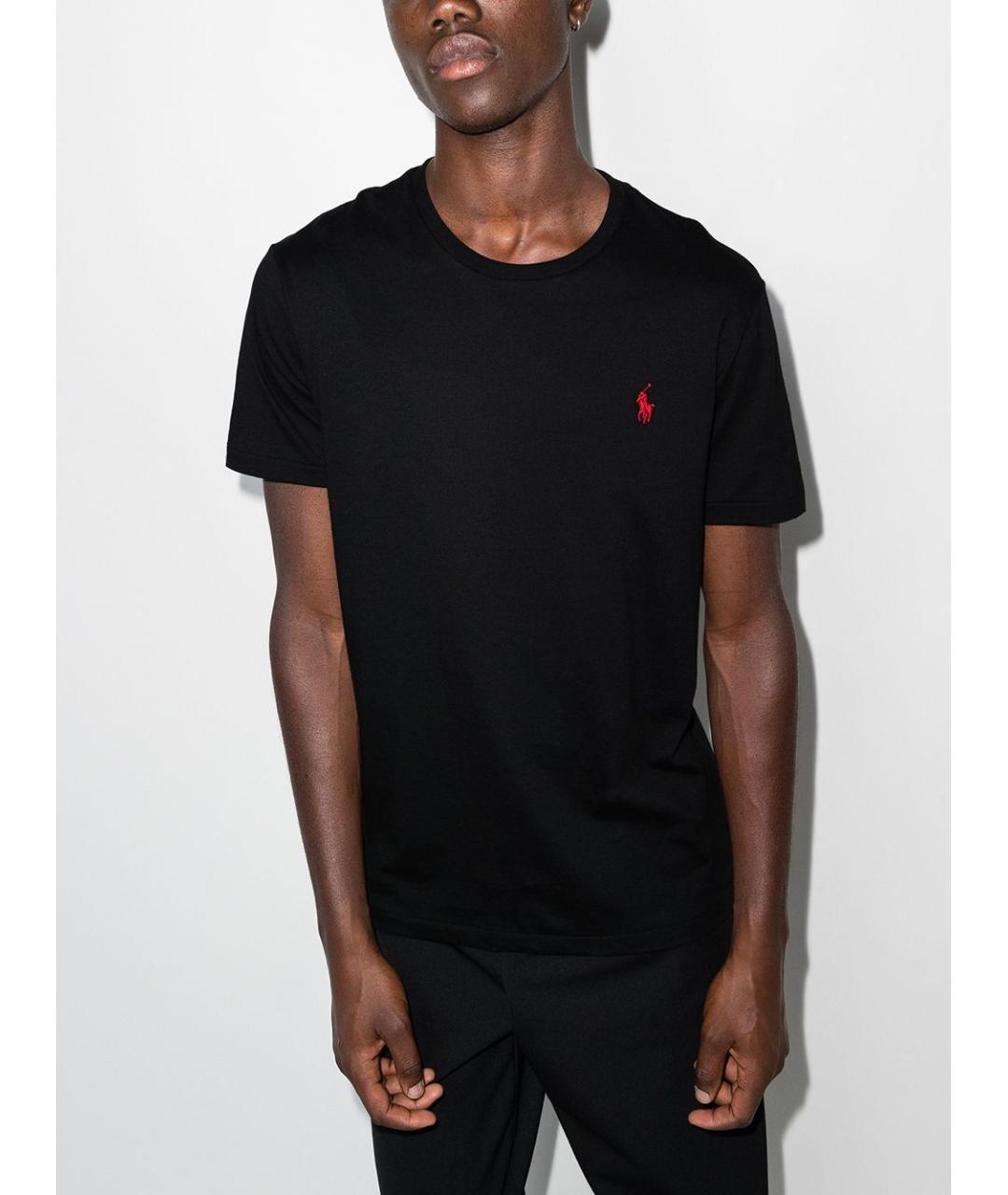 POLO RALPH LAUREN Черная хлопковая футболка, фото 4