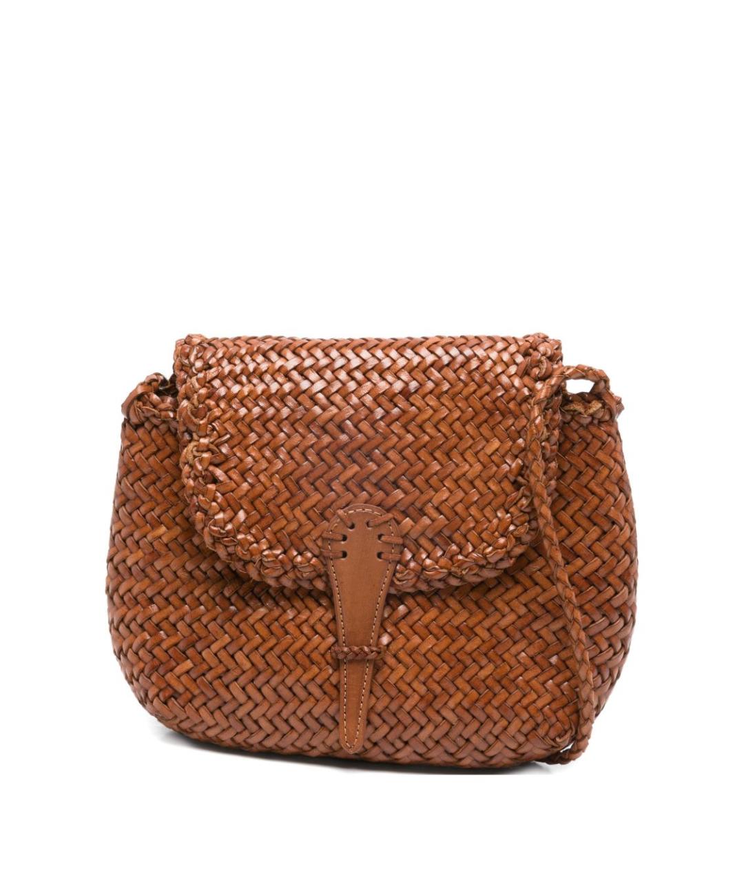 Dragon Diffusion Коричневая кожаная сумка через плечо, фото 1