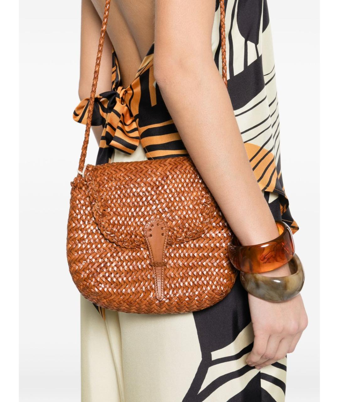 Dragon Diffusion Коричневая кожаная сумка через плечо, фото 3