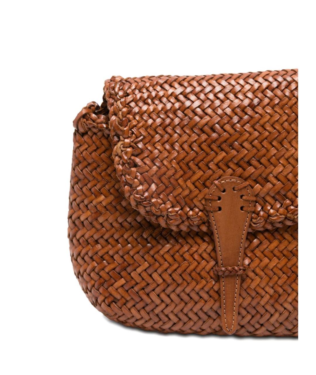 Dragon Diffusion Коричневая кожаная сумка через плечо, фото 5