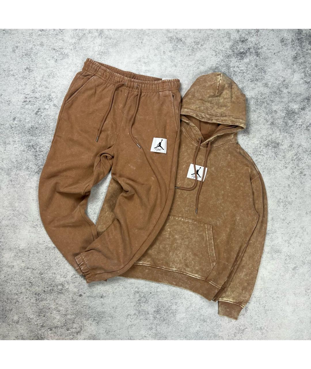 JORDAN Коричневый хлопковый спортивный костюм, фото 8