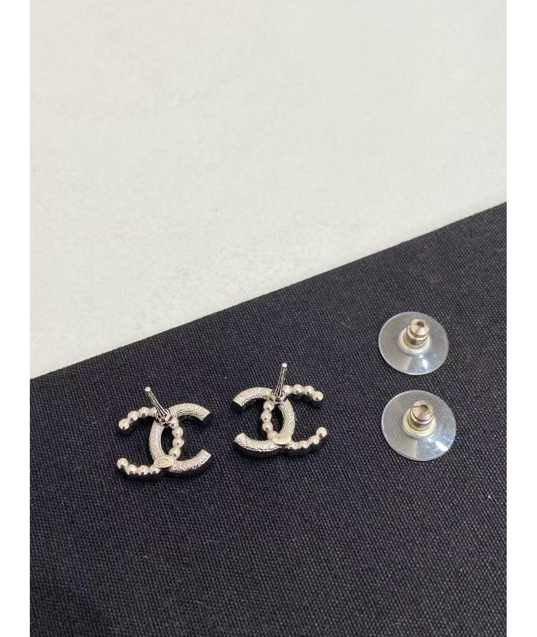 CHANEL Серебряные металлические серьги, фото 4