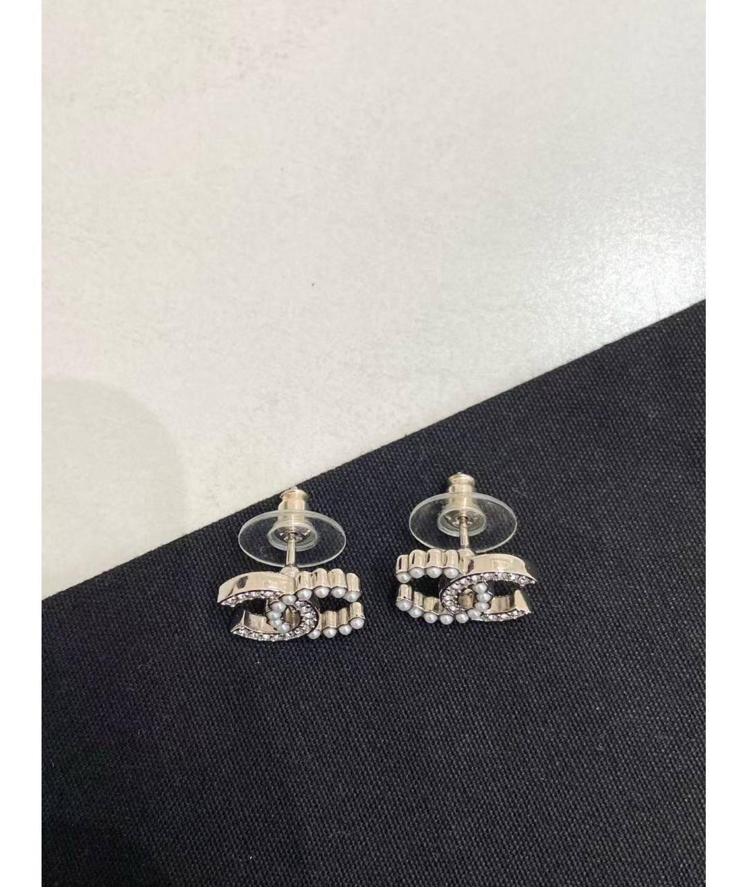 CHANEL Серебряные металлические серьги, фото 3