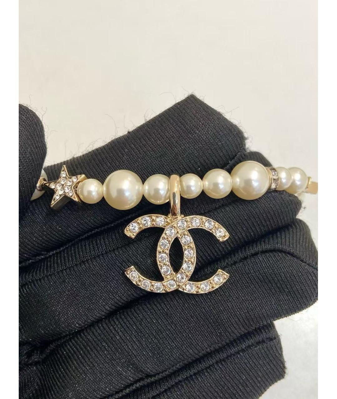 CHANEL Белое жемчужное колье, фото 5