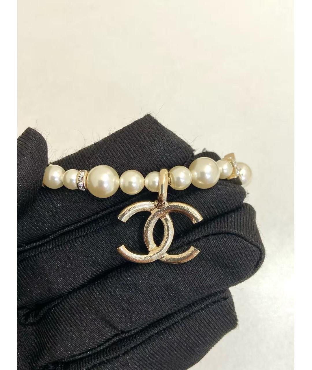 CHANEL Белое жемчужное колье, фото 6