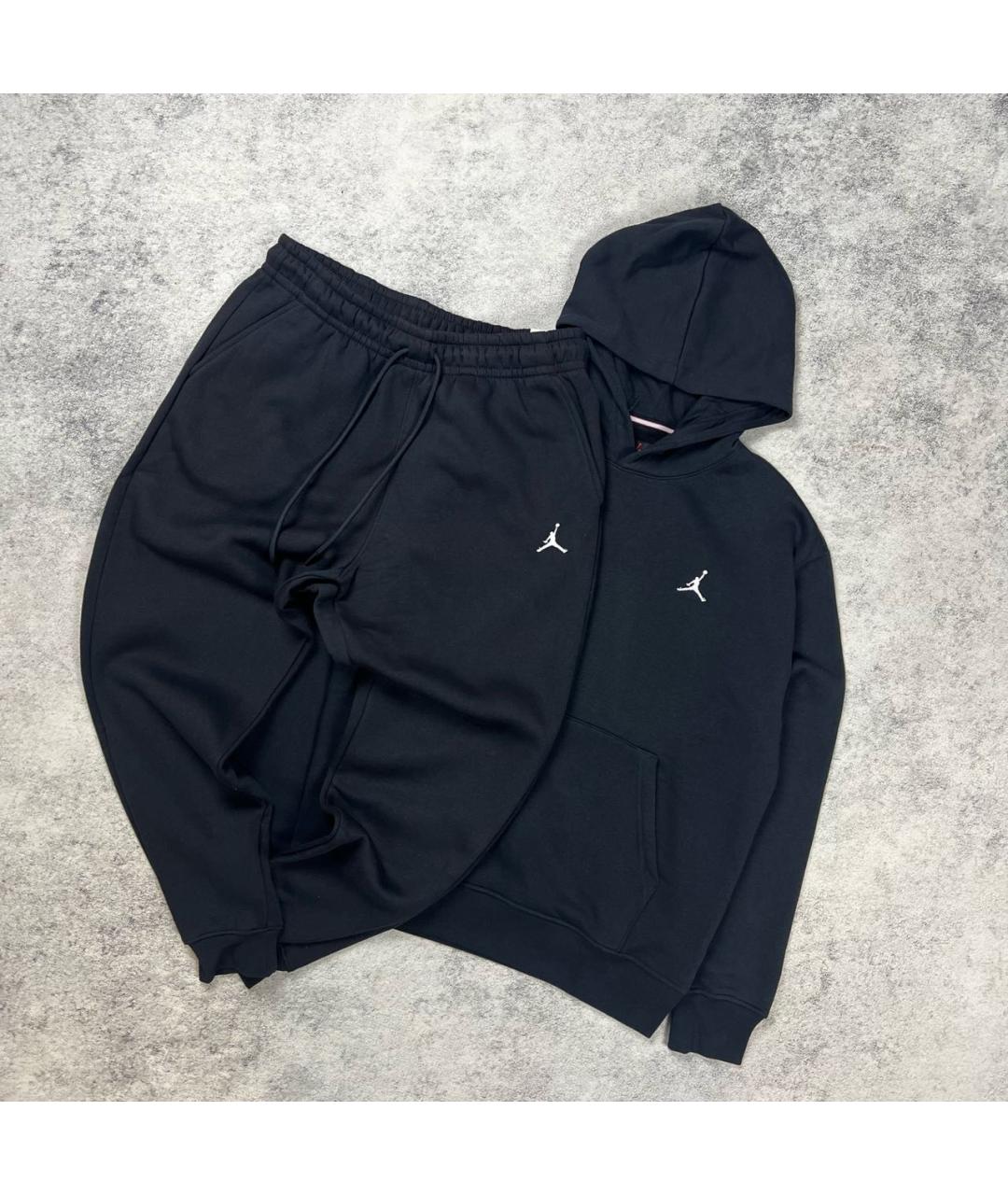 JORDAN Черный хлопковый спортивный костюм, фото 3