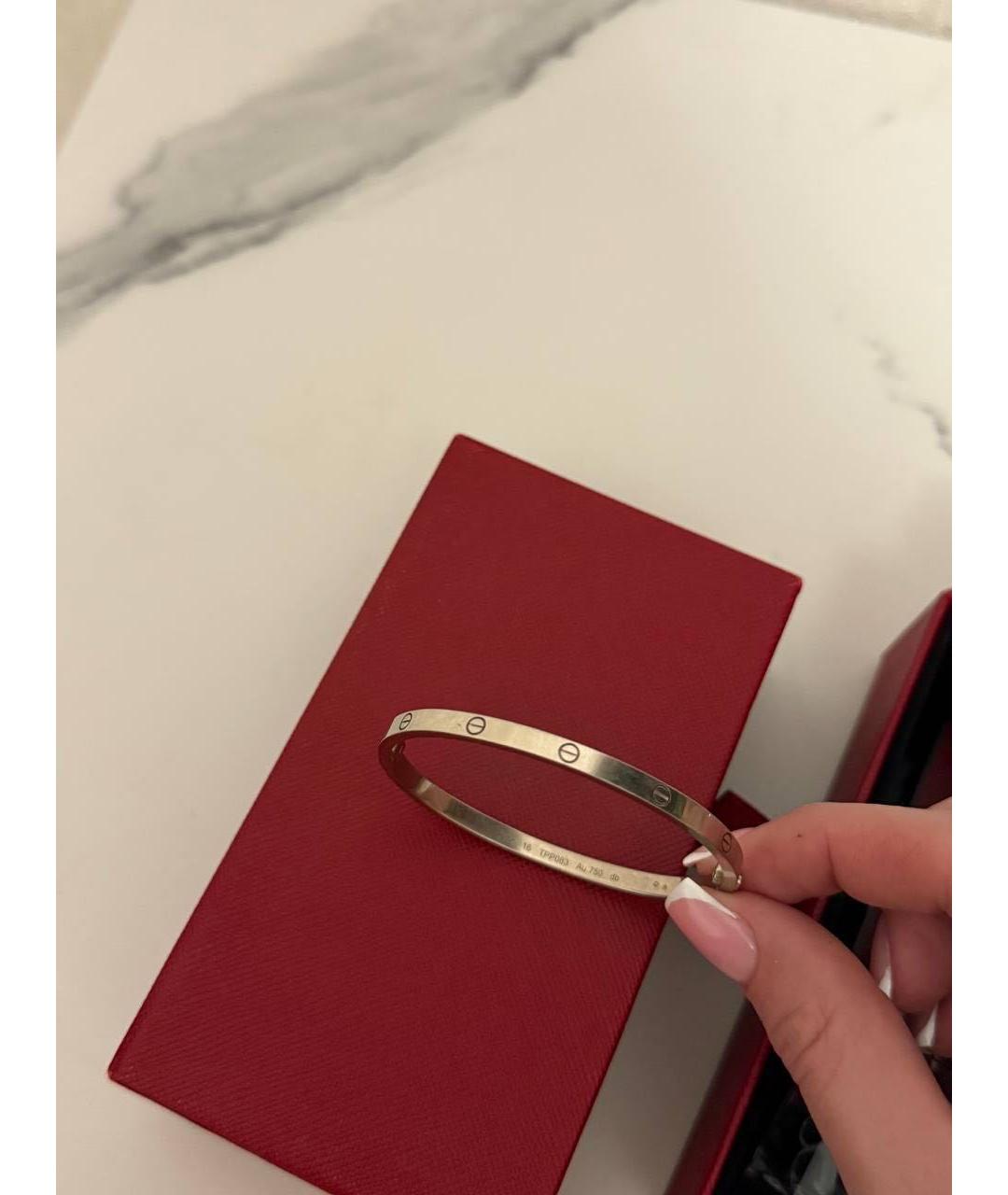 CARTIER Серебрянный браслет из белого золота, фото 8