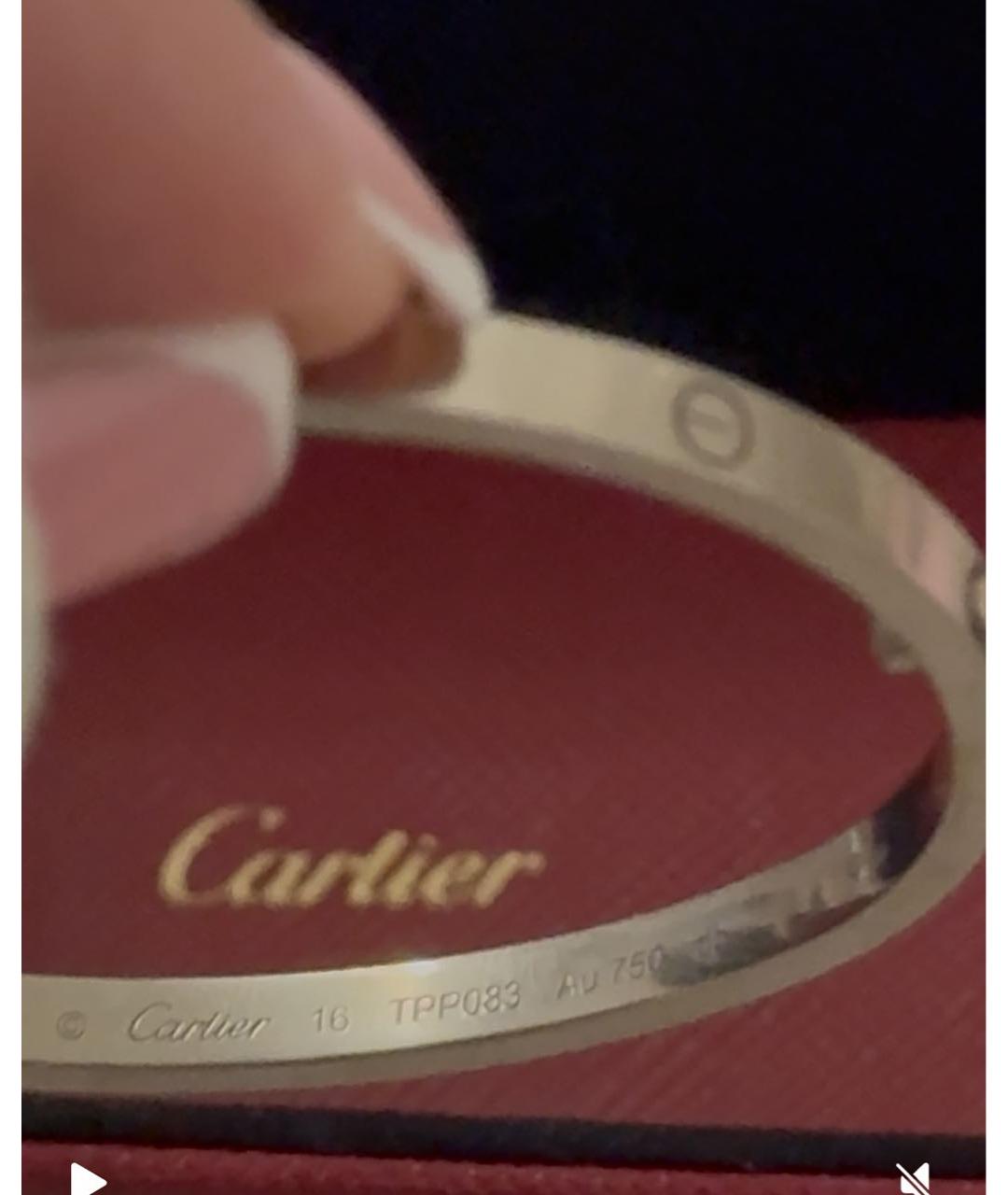 CARTIER Серебрянный браслет из белого золота, фото 6