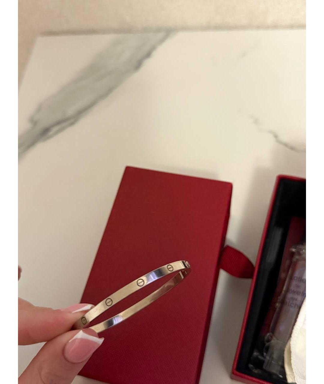 CARTIER Серебрянный браслет из белого золота, фото 3