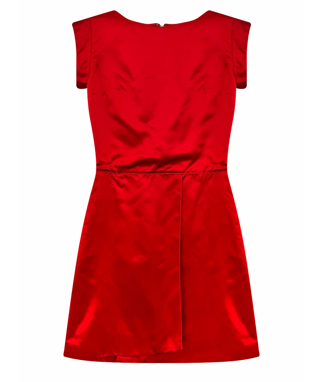 DOLCE&GABBANA Красное шелковое повседневное платье, фото 1