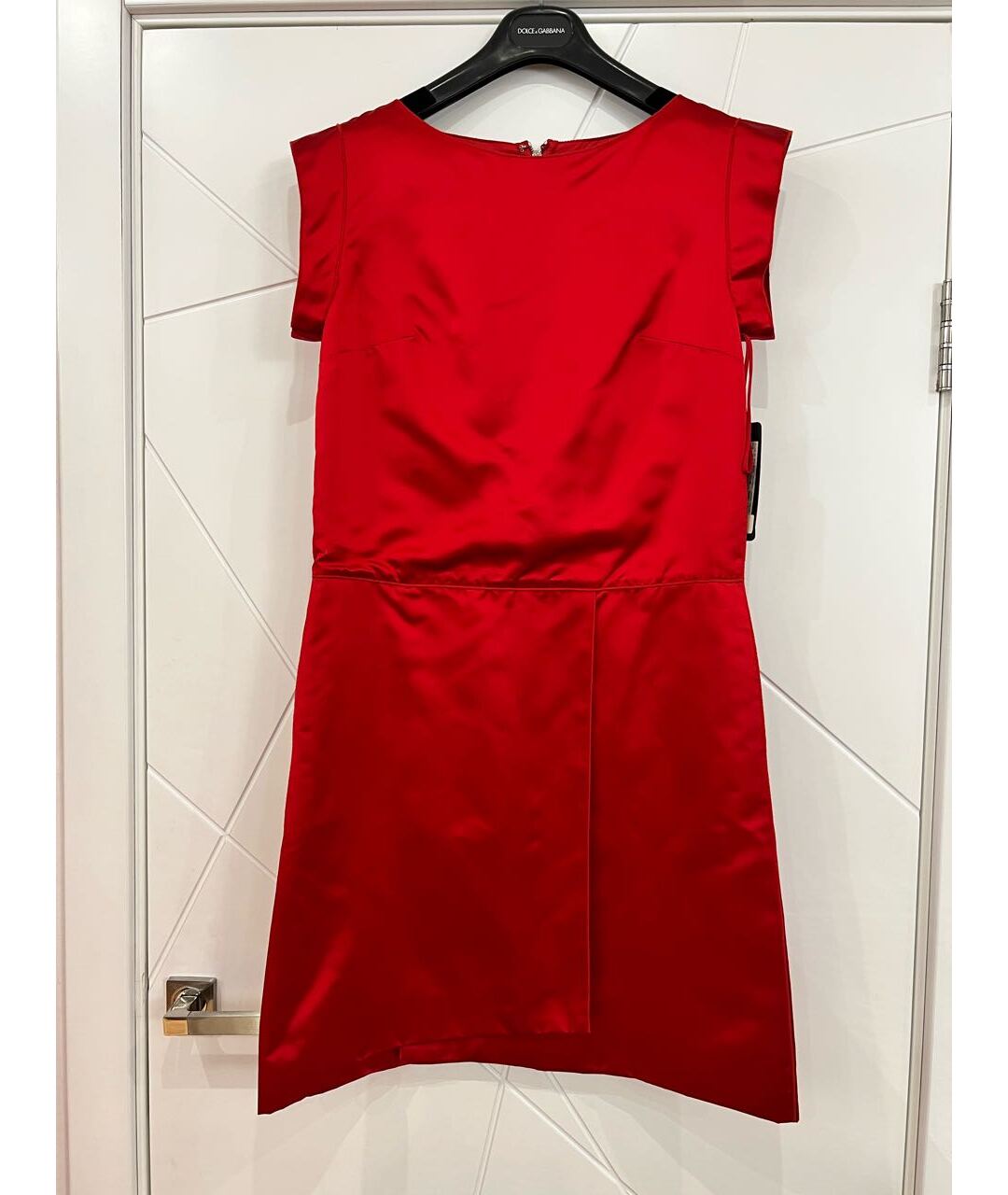 DOLCE&GABBANA Красное шелковое повседневное платье, фото 2