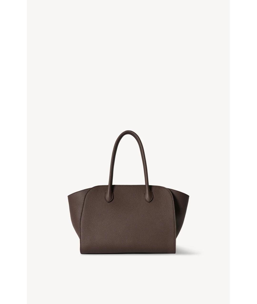 THE ROW Коричневая кожаная сумка с короткими ручками, фото 4