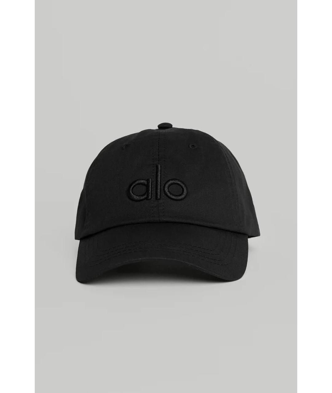 ALO YOGA Черная хлопковая кепка, фото 4