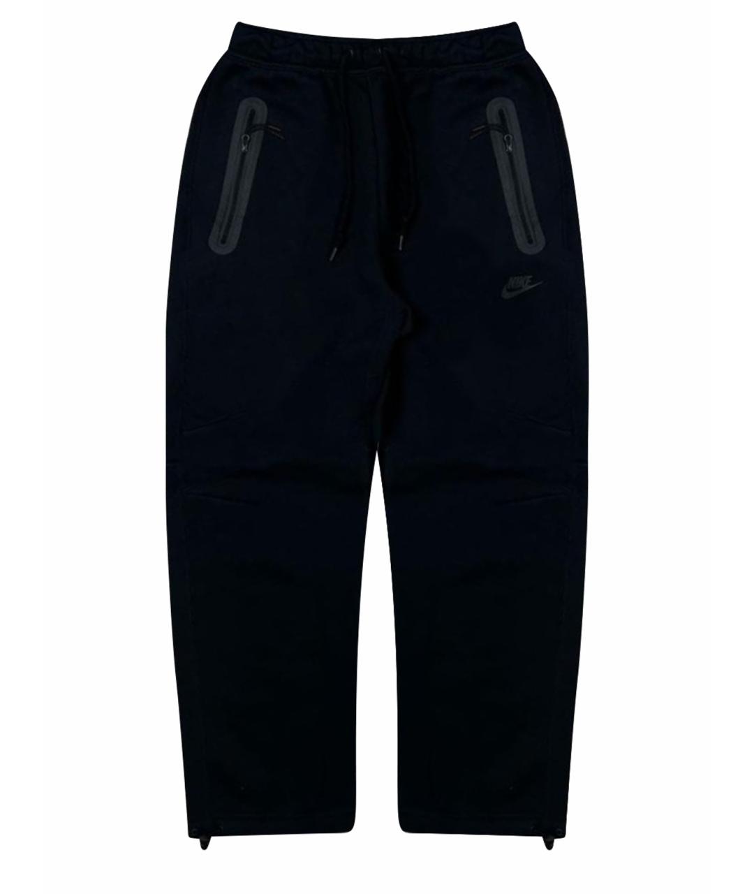 NIKE Черные хлопковые повседневные брюки, фото 1