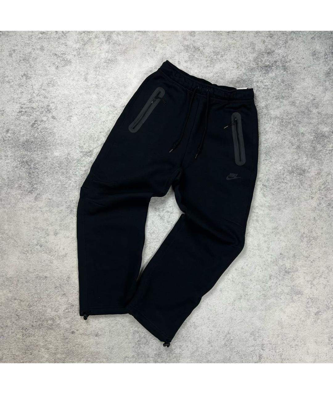 NIKE Черные хлопковые повседневные брюки, фото 2