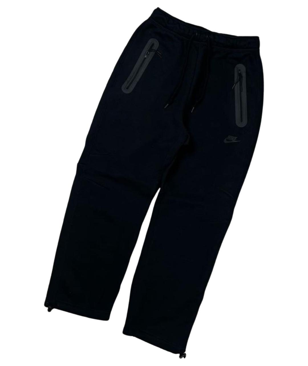 NIKE Черные хлопковые повседневные брюки, фото 1