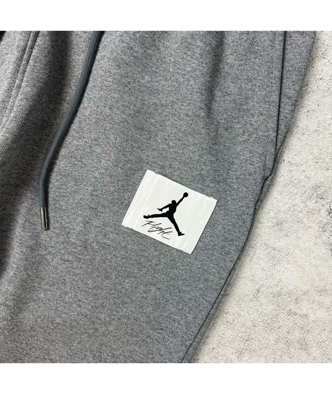 JORDAN Серые хлопковые повседневные брюки, фото 3