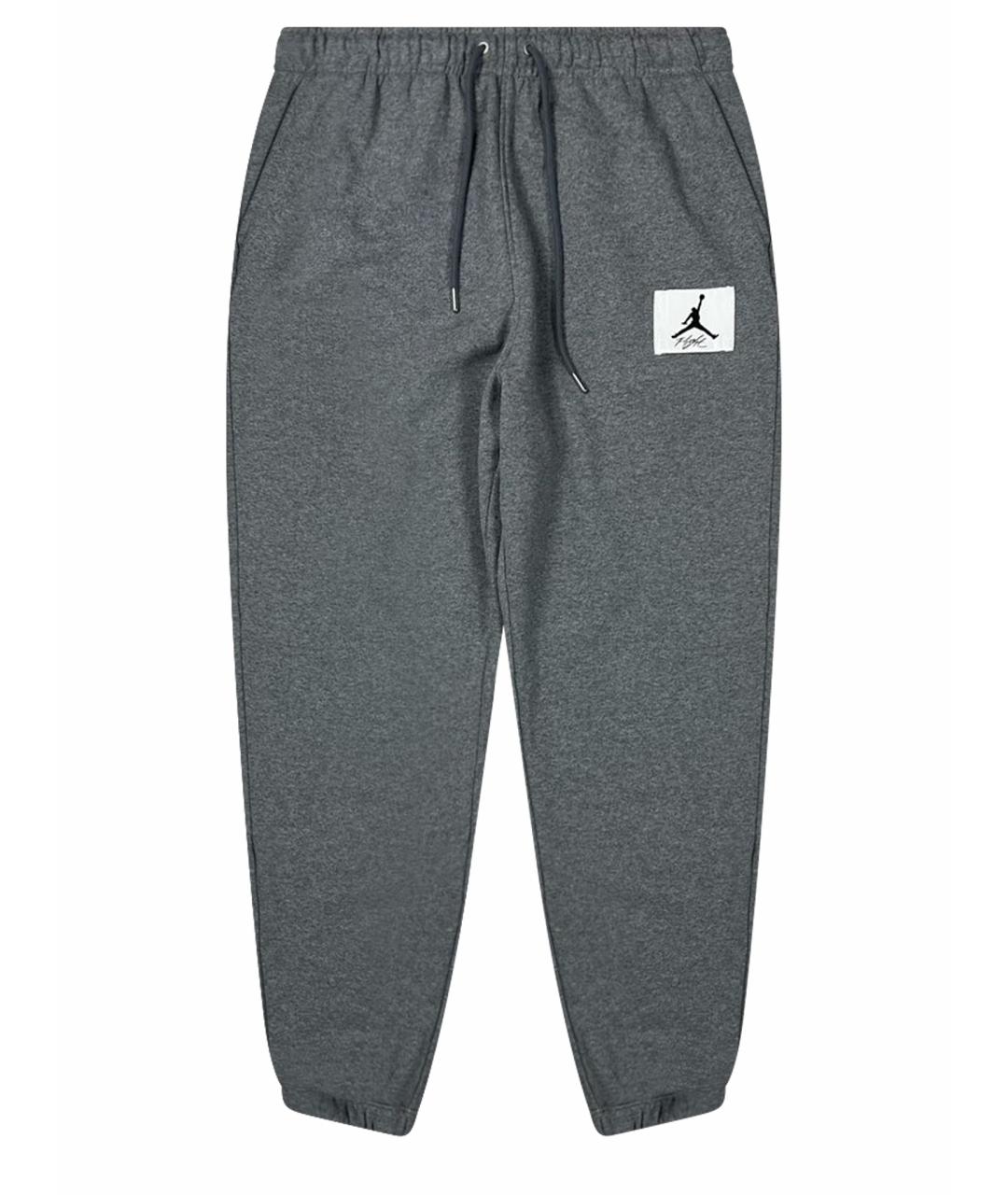 JORDAN Серые хлопковые повседневные брюки, фото 1