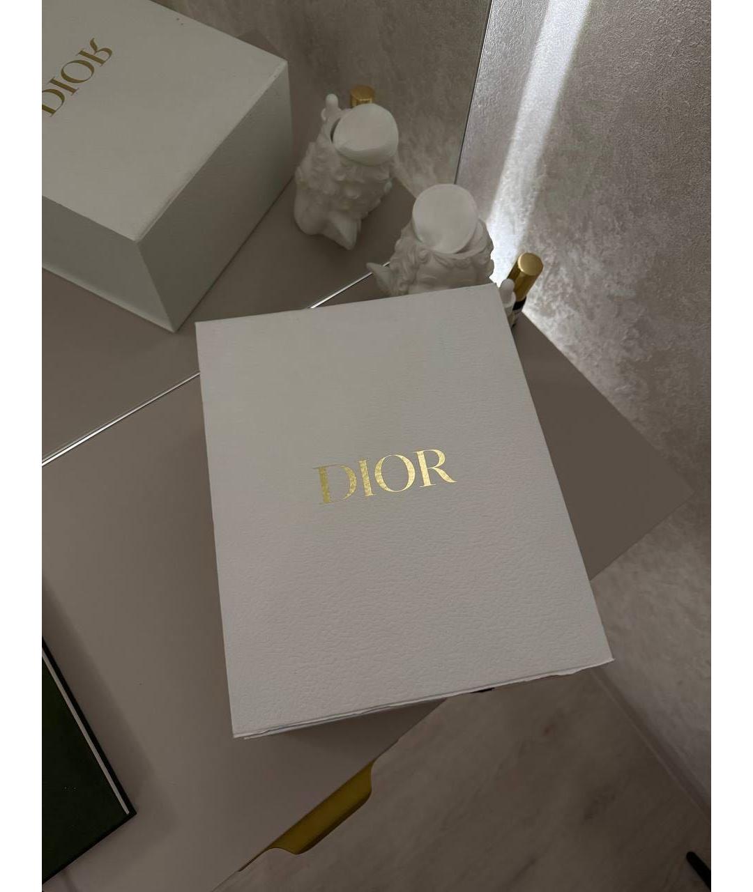 CHRISTIAN DIOR Белая кожаная сумка с короткими ручками, фото 5