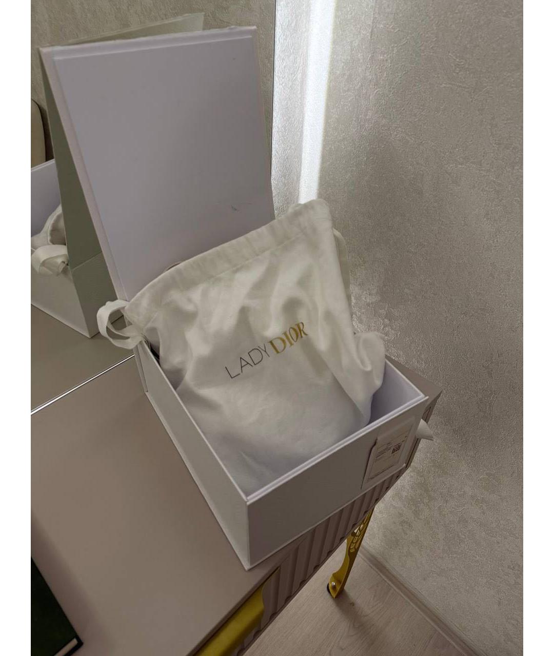 CHRISTIAN DIOR Белая кожаная сумка с короткими ручками, фото 6