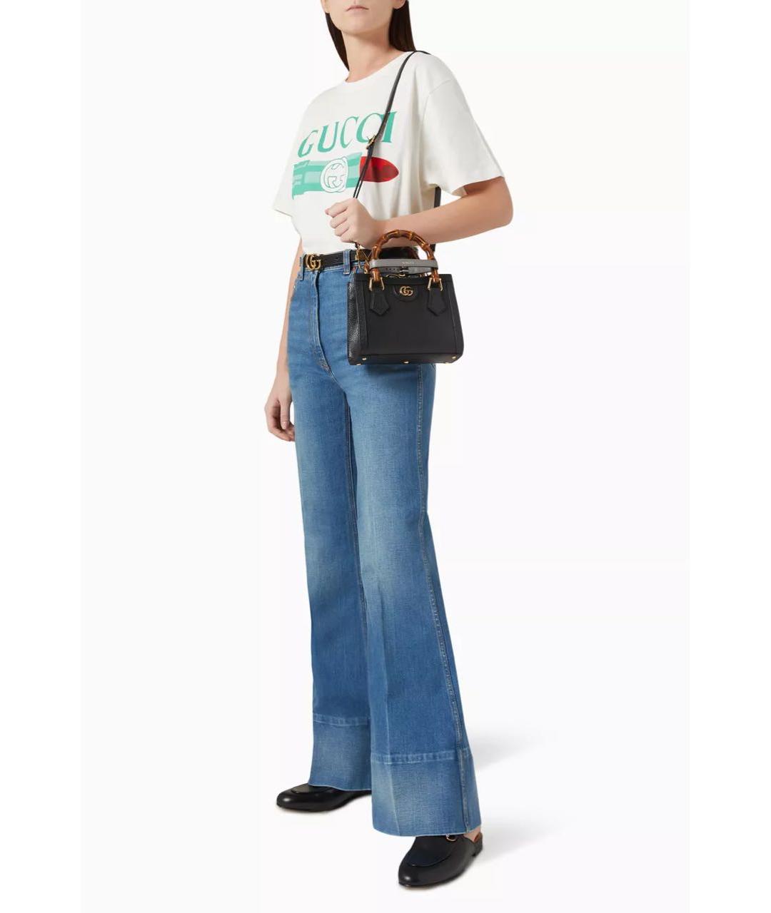 GUCCI Черная кожаная сумка с короткими ручками, фото 5