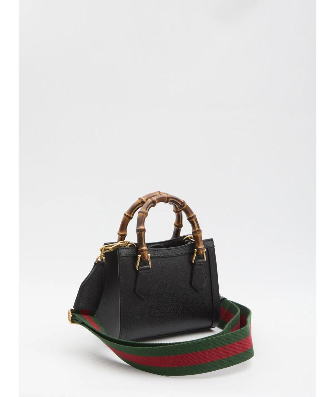 GUCCI Черная кожаная сумка с короткими ручками, фото 3