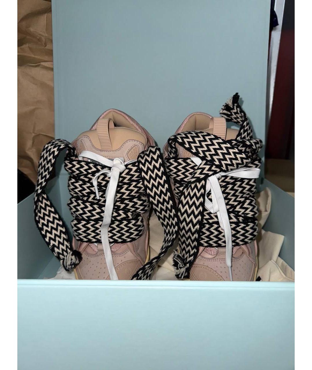 LANVIN Розовые замшевые кроссовки, фото 2