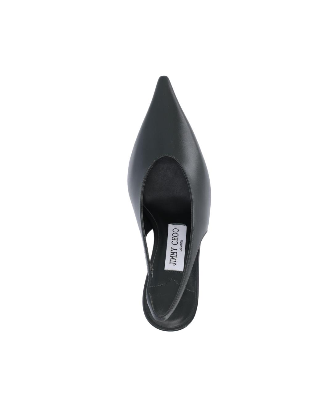 JIMMY CHOO Зеленые кожаные туфли, фото 5