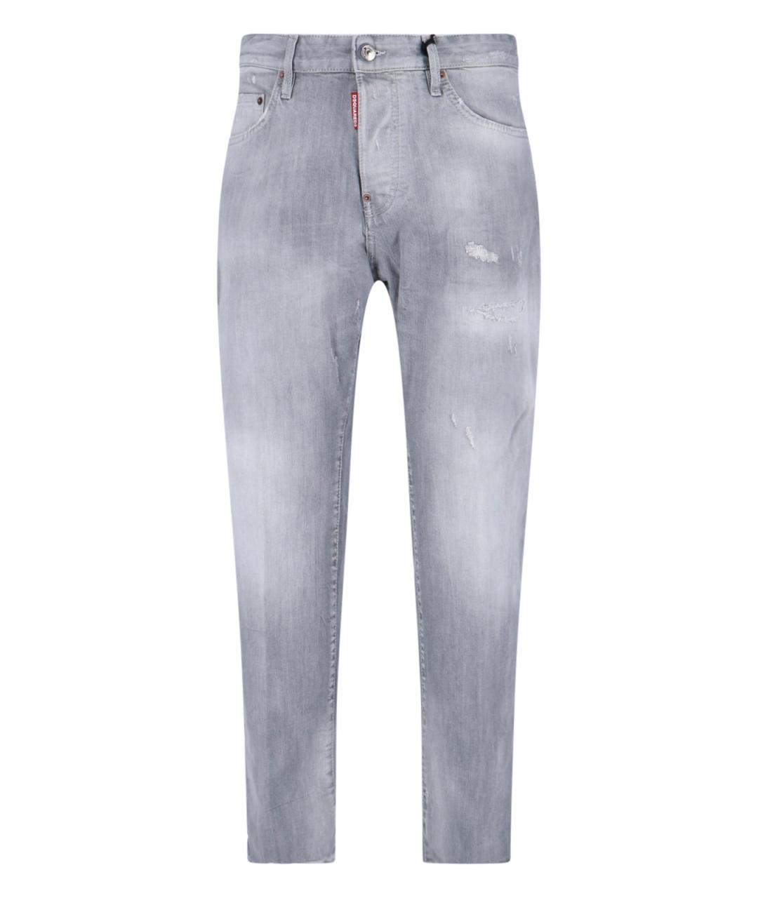 DSQUARED2 Серые хлопковые джинсы скинни, фото 1