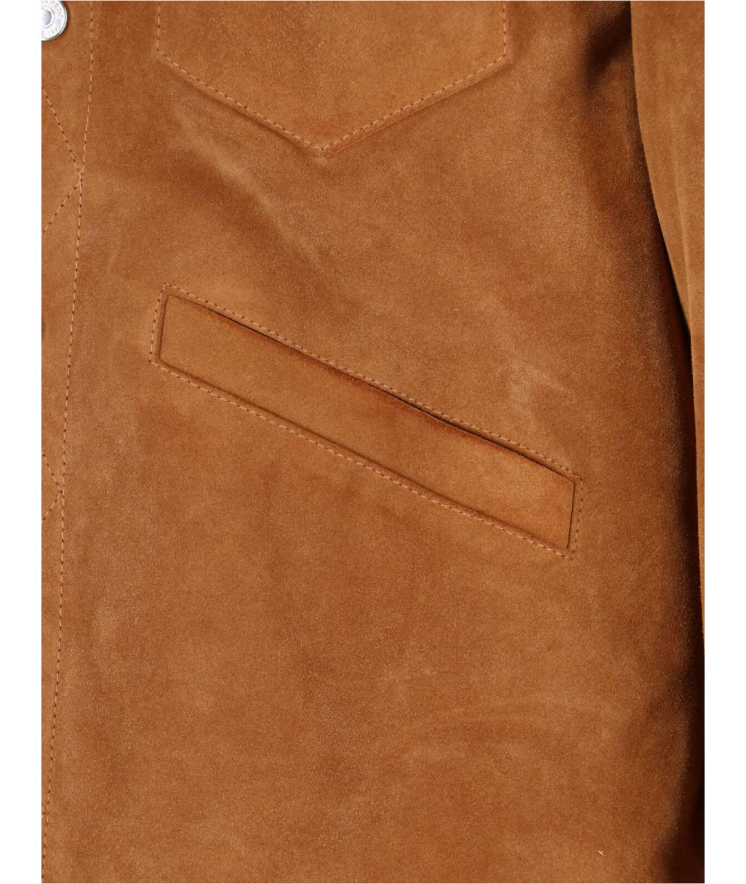 DSQUARED2 Коричневая замшевая куртка, фото 3