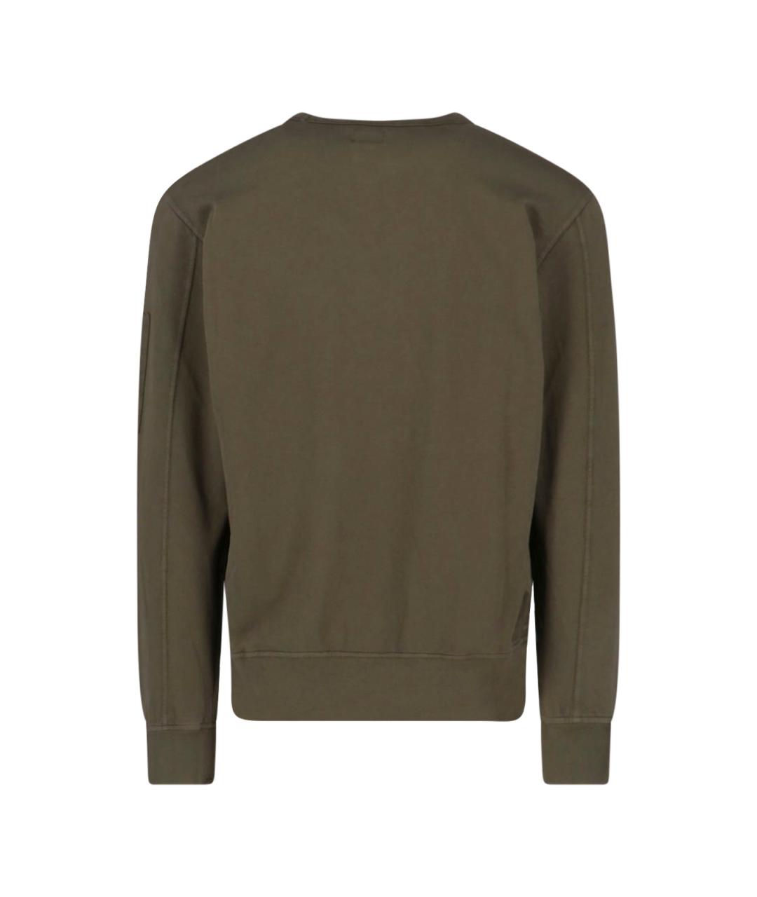 CP COMPANY Зеленый хлопковый джемпер / свитер, фото 2