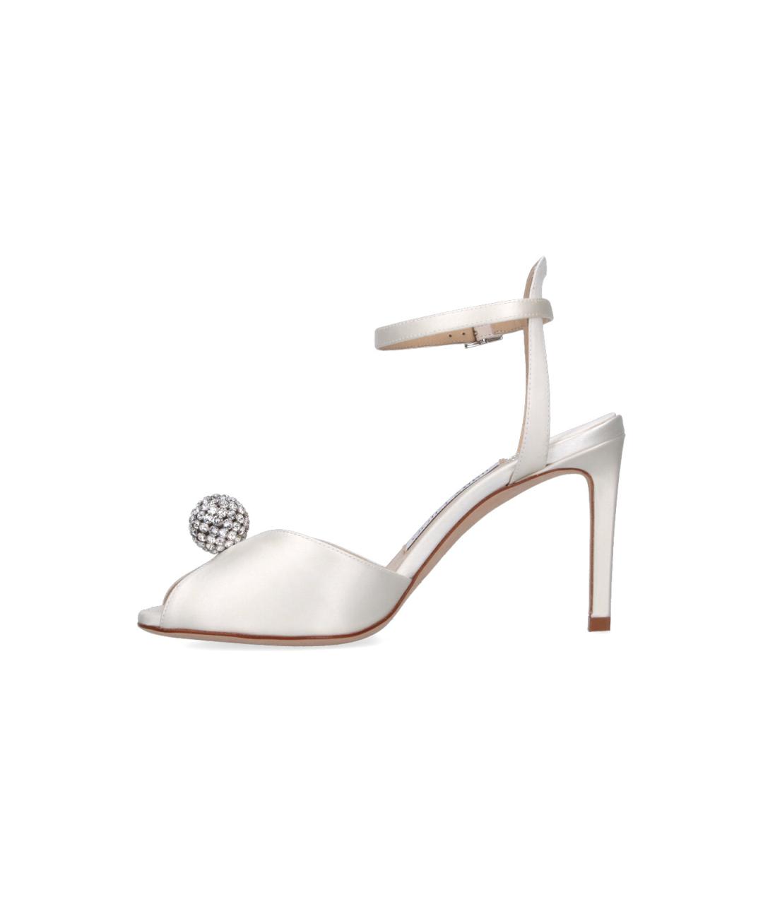 JIMMY CHOO Белые кожаные босоножки, фото 3