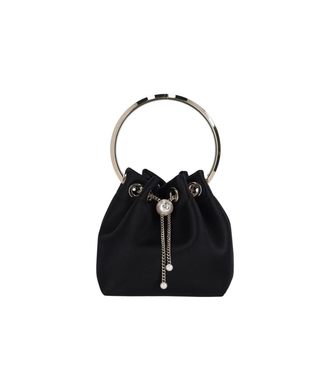 JIMMY CHOO Черная тканевая сумка с короткими ручками, фото 1