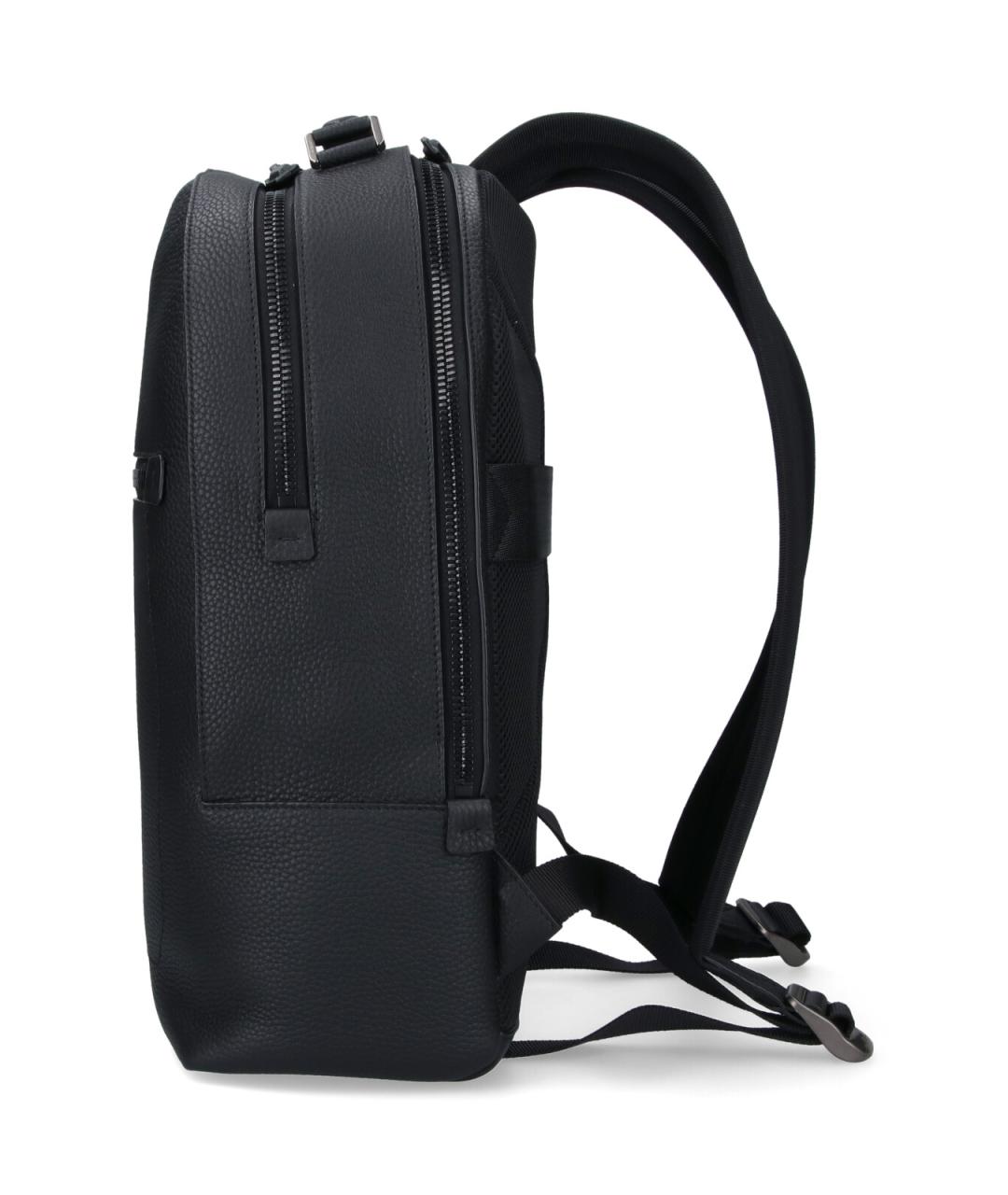 FERRAGAMO Черный кожаный рюкзак, фото 5