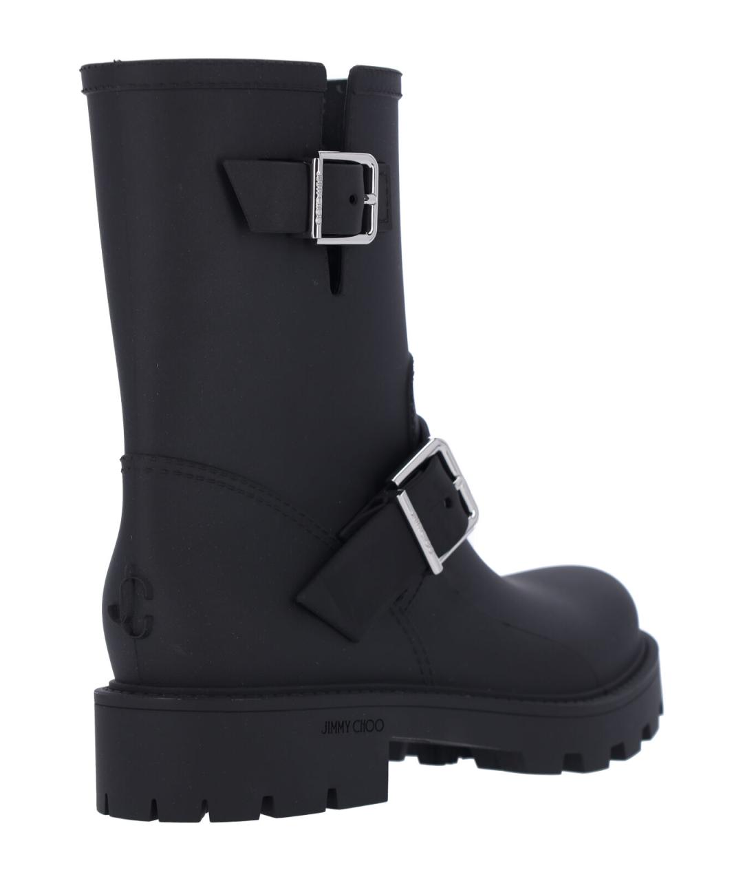 JIMMY CHOO Черные синтетические полусапоги, фото 4