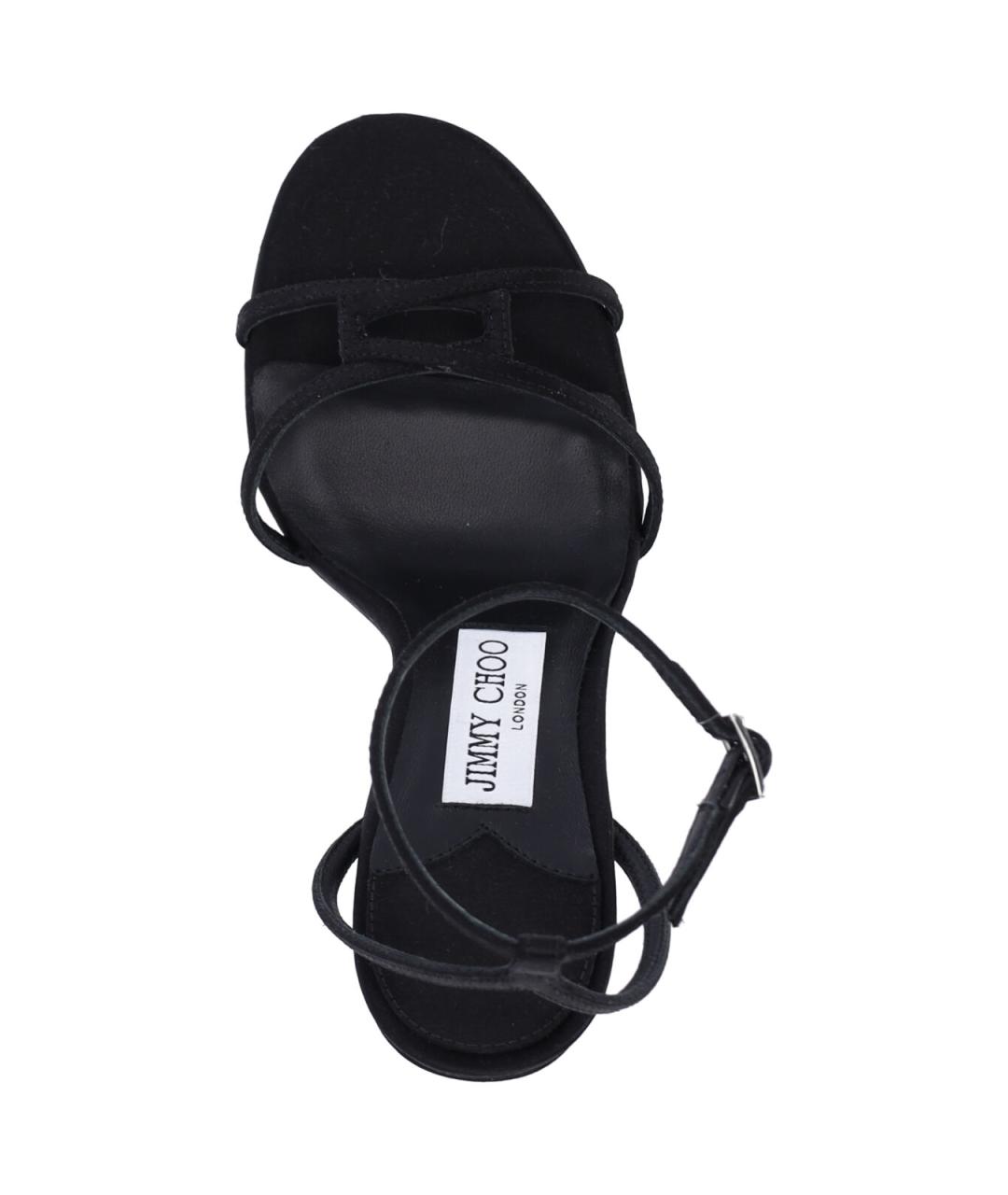 JIMMY CHOO Черные кожаные босоножки, фото 5