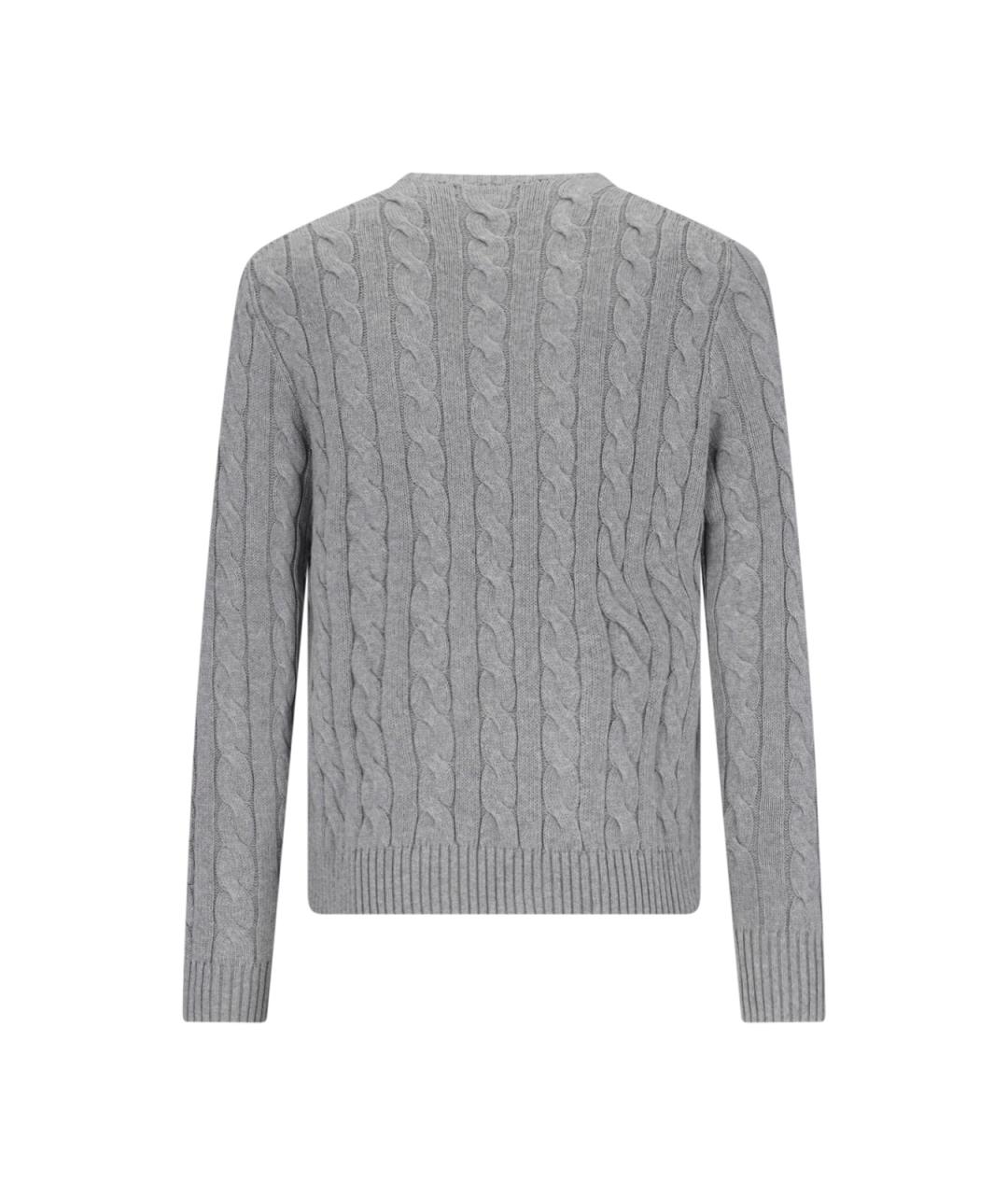 POLO RALPH LAUREN Серый хлопковый джемпер / свитер, фото 2