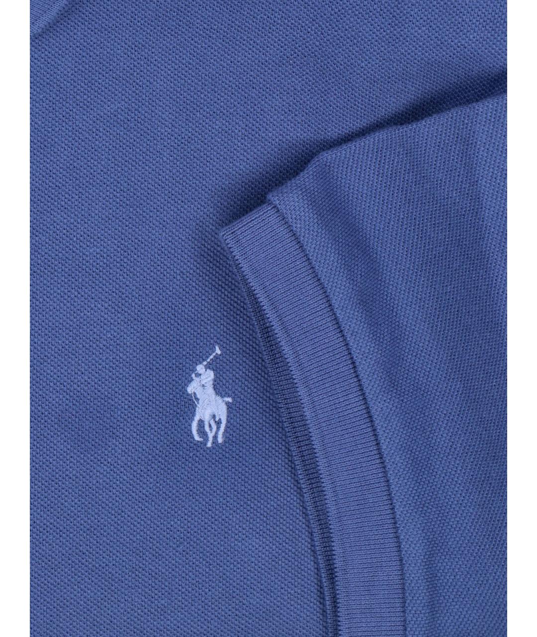 POLO RALPH LAUREN Синее поло с коротким рукавом, фото 3