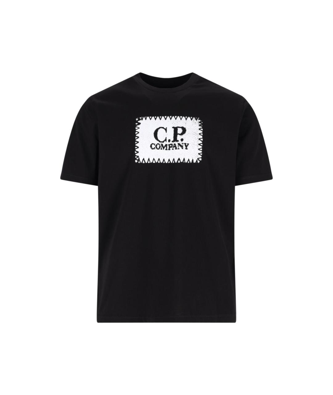 CP COMPANY Черная хлопковая футболка, фото 1