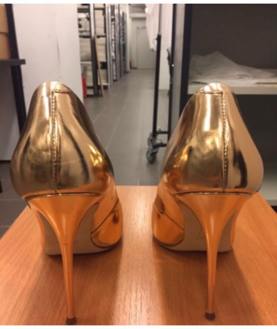 GIUSEPPE ZANOTTI DESIGN Золотые кожаные туфли, фото 2