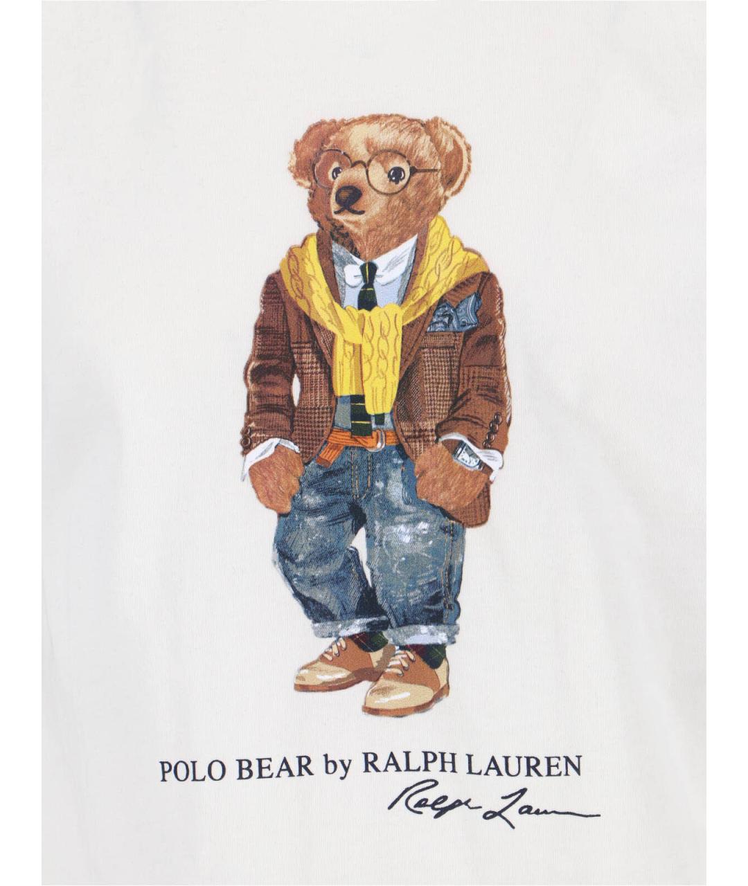 POLO RALPH LAUREN Белая хлопковая футболка, фото 3