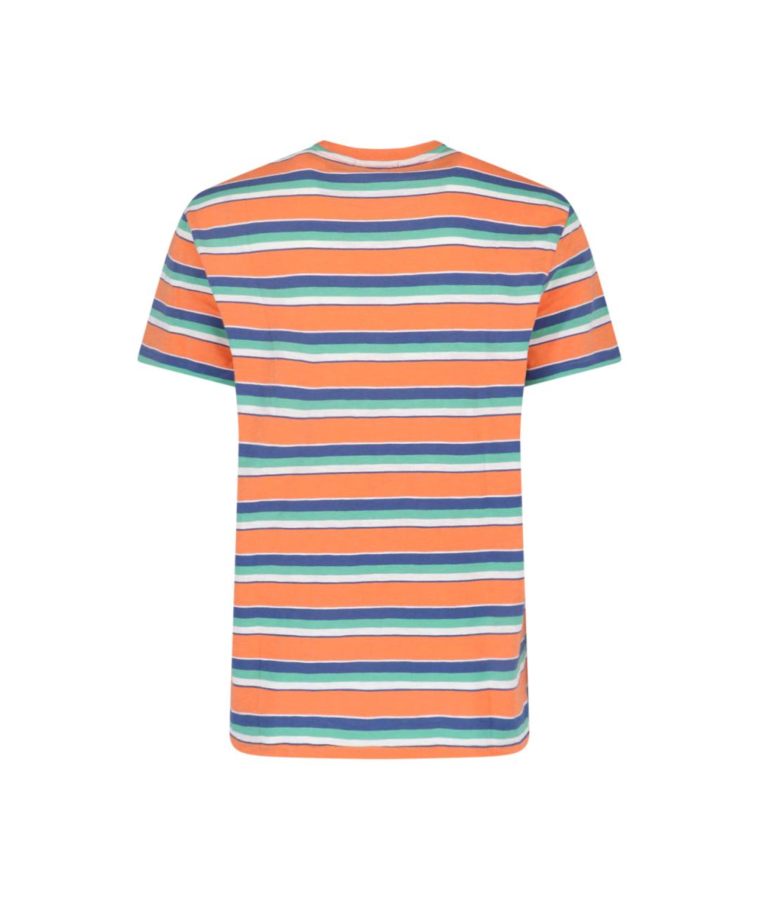 POLO RALPH LAUREN Оранжевая хлопковая футболка, фото 2