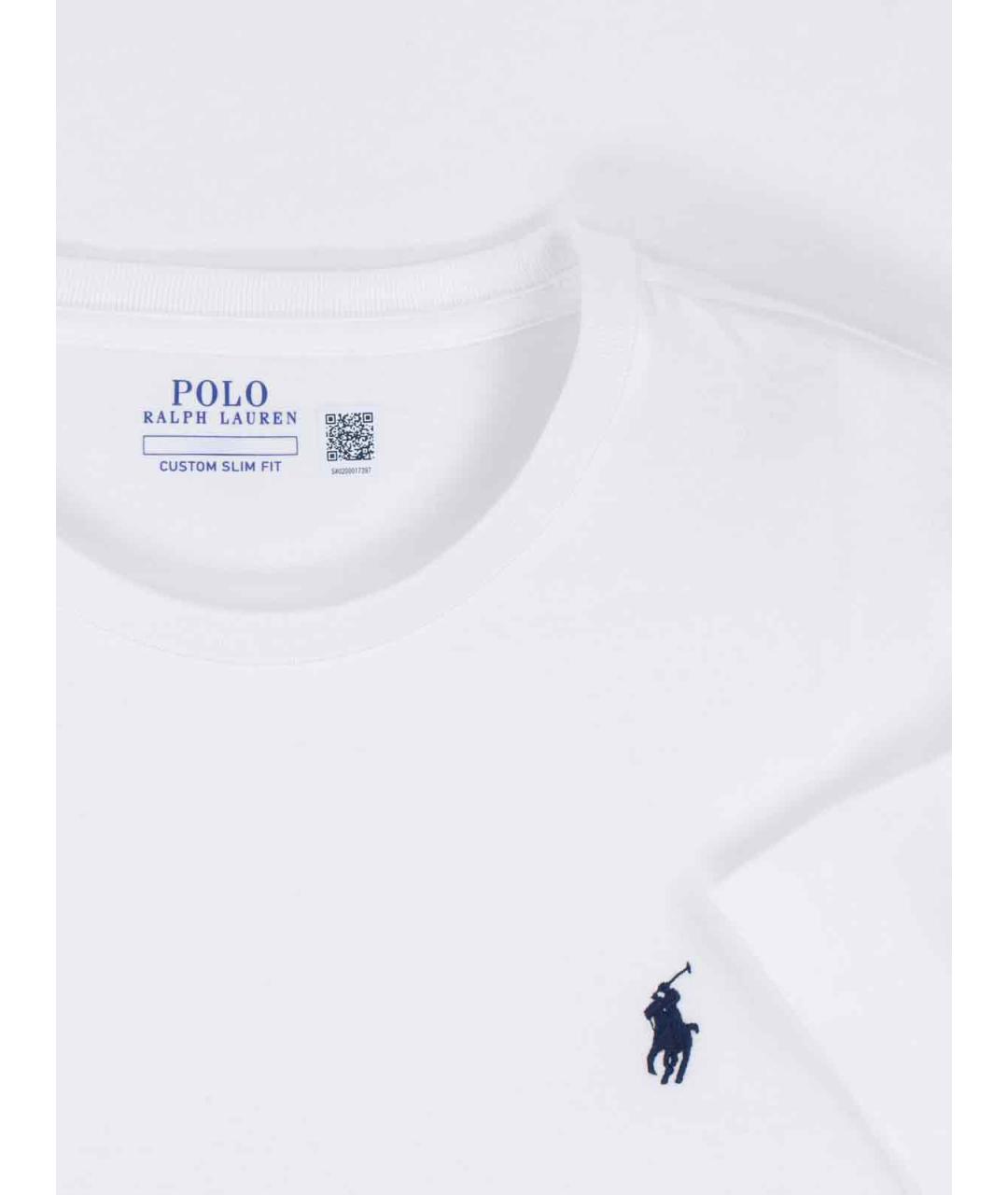 POLO RALPH LAUREN Белая хлопковая футболка, фото 3