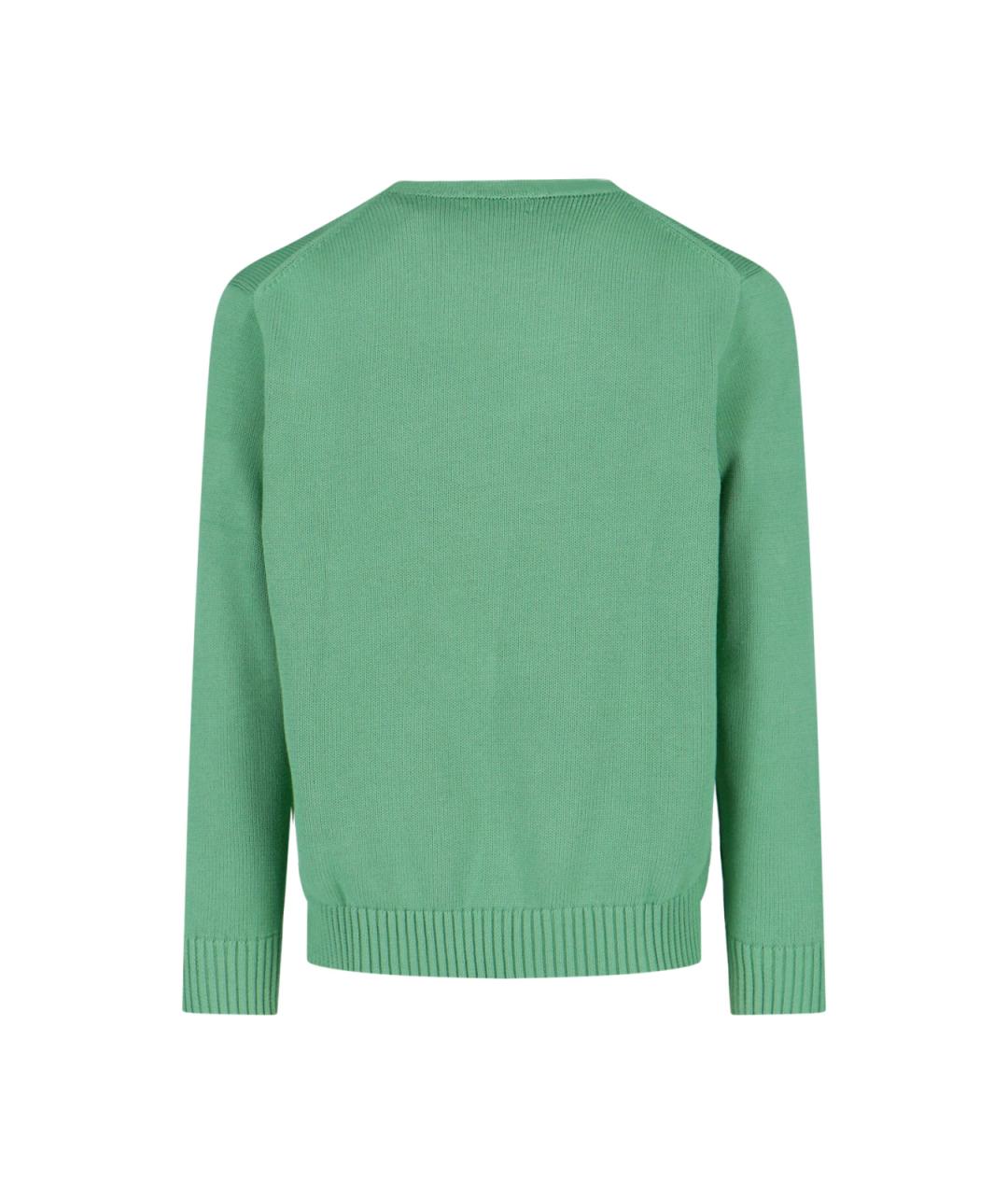 POLO RALPH LAUREN Зеленый хлопковый джемпер / свитер, фото 2