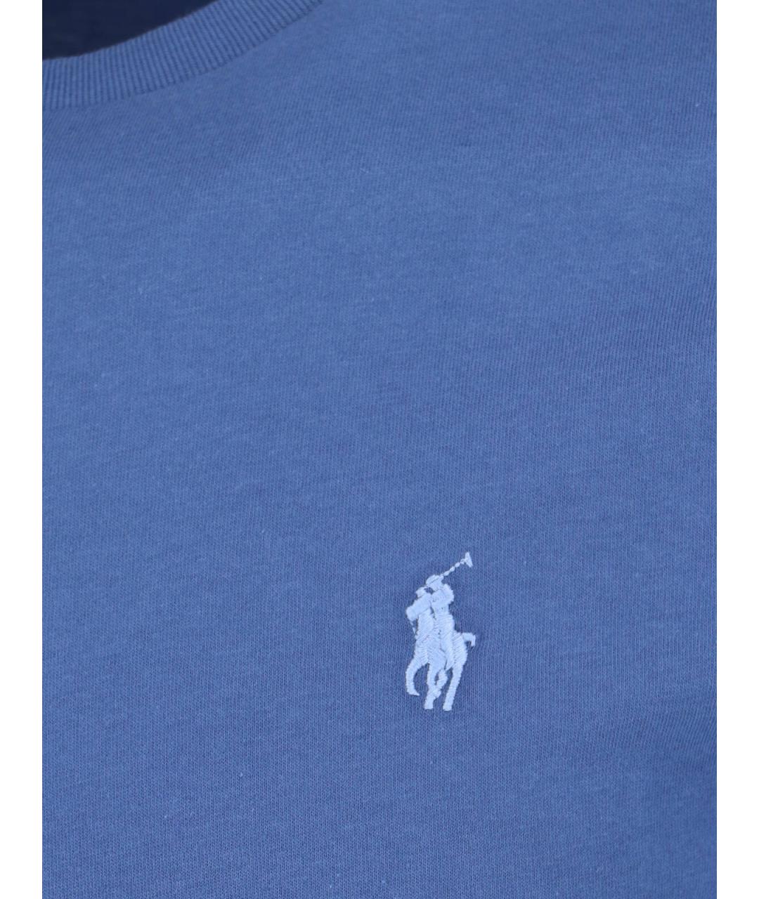 POLO RALPH LAUREN Синяя хлопковая футболка, фото 3