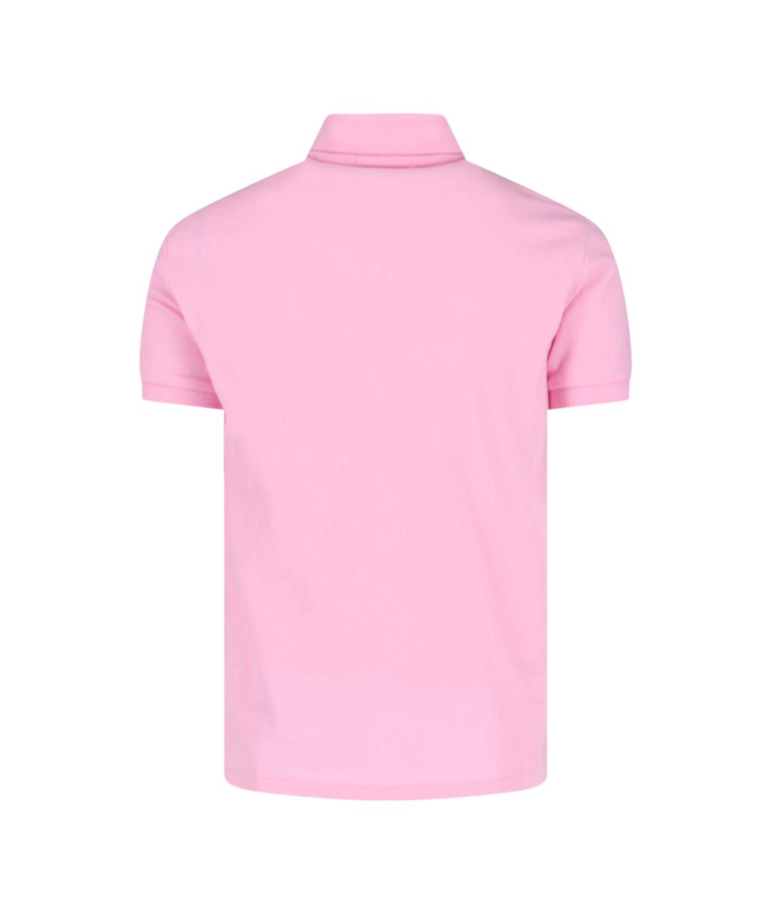 POLO RALPH LAUREN Розовое хлопковое поло с коротким рукавом, фото 2