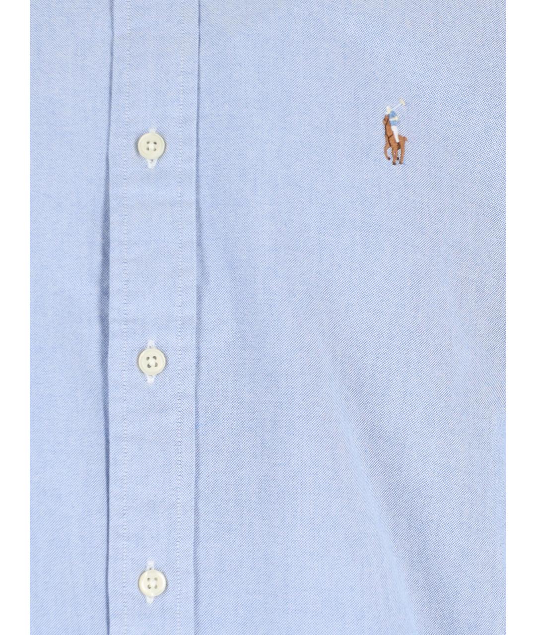 POLO RALPH LAUREN Голубая хлопковая кэжуал рубашка, фото 3